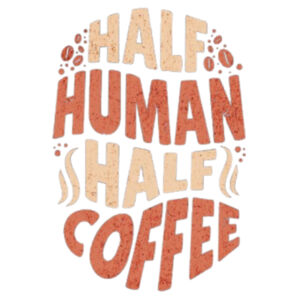 Half Human, Half Coffee Coaster  – Funny Wooden Coaster Design