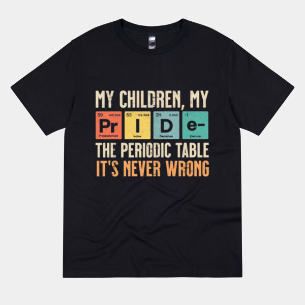 My Children My Pride Shirt  – Funny Periodic Table & Parent Science Humor Tee Thumbnail